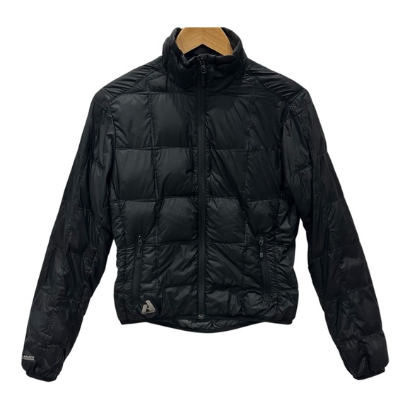 Eddie Bauer First Ascent Micro Puffer Jacket Black Womens Small Storm Down 800 - Picture 1 of 7